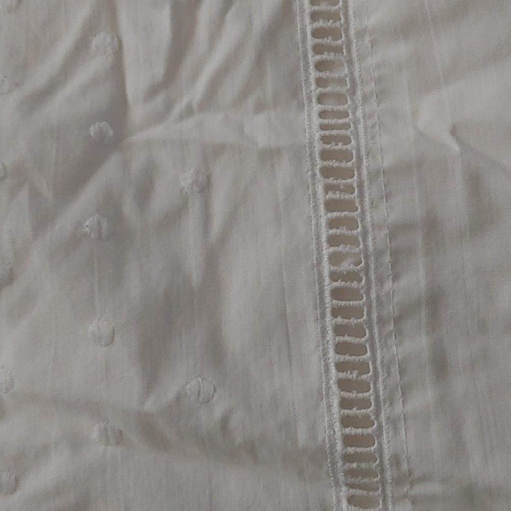 White cotton duvet queen cover